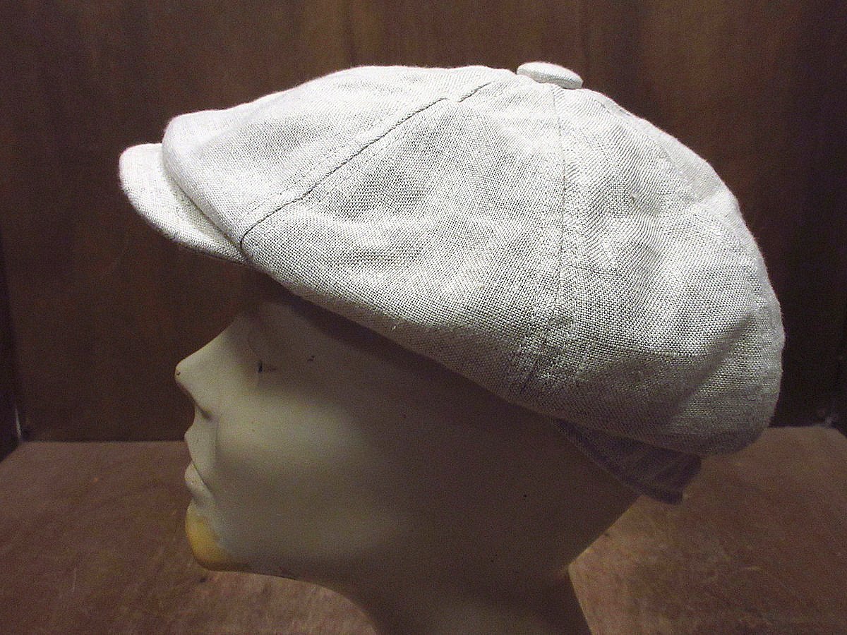 NEW YORK HAT CO. 8パネルリネンキャスケット生成りsize M