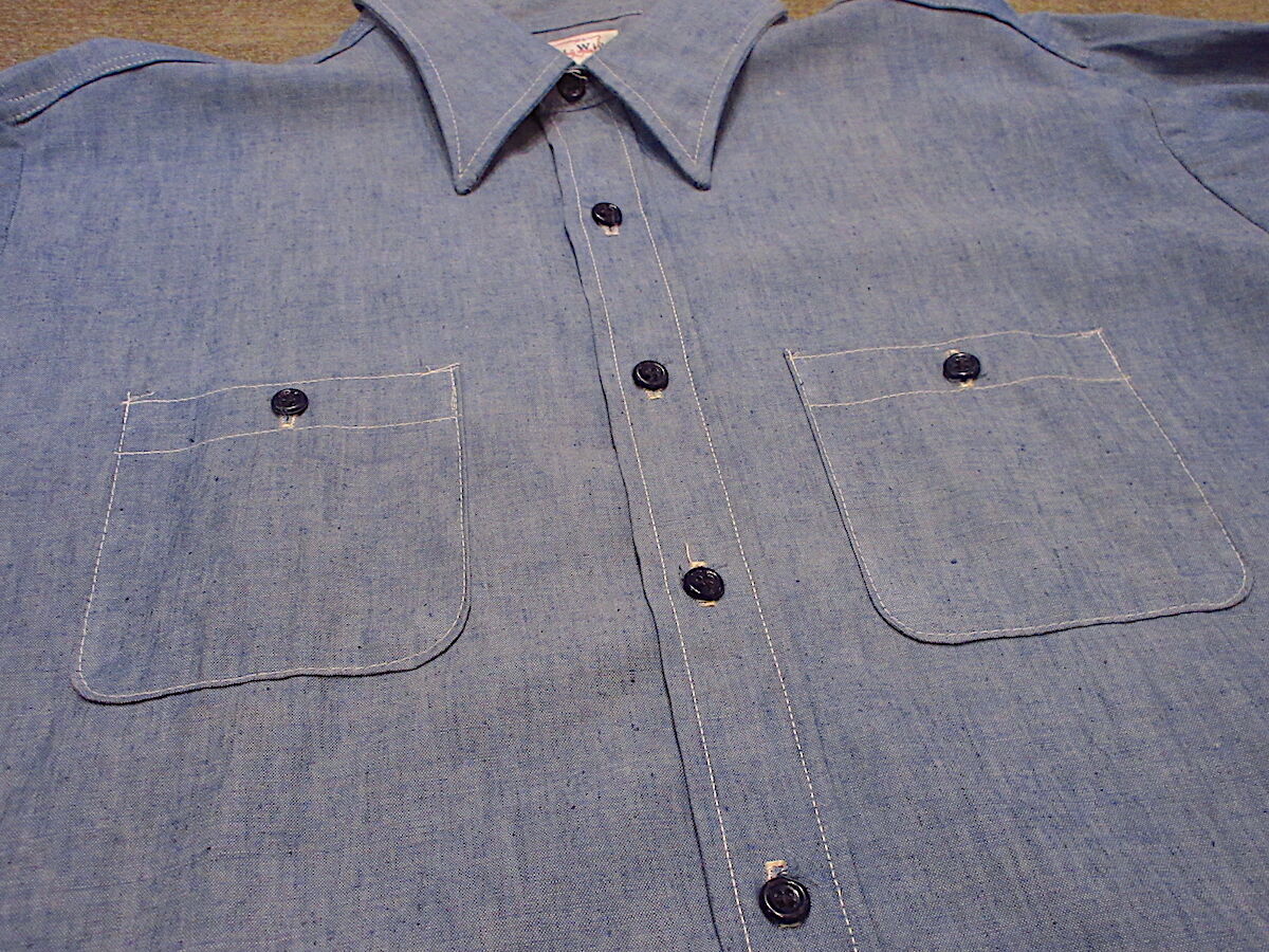 ビンテージ70's○DEADSTOCK Coast-Wideシャンブレーワークシャツ