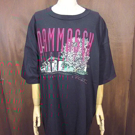 ビンテージ90’s●DAMMASCH HOSPITALプリントTシャツ黒size 2XL●230916j2-m-tsh-ot古着ジャージーズ1990s