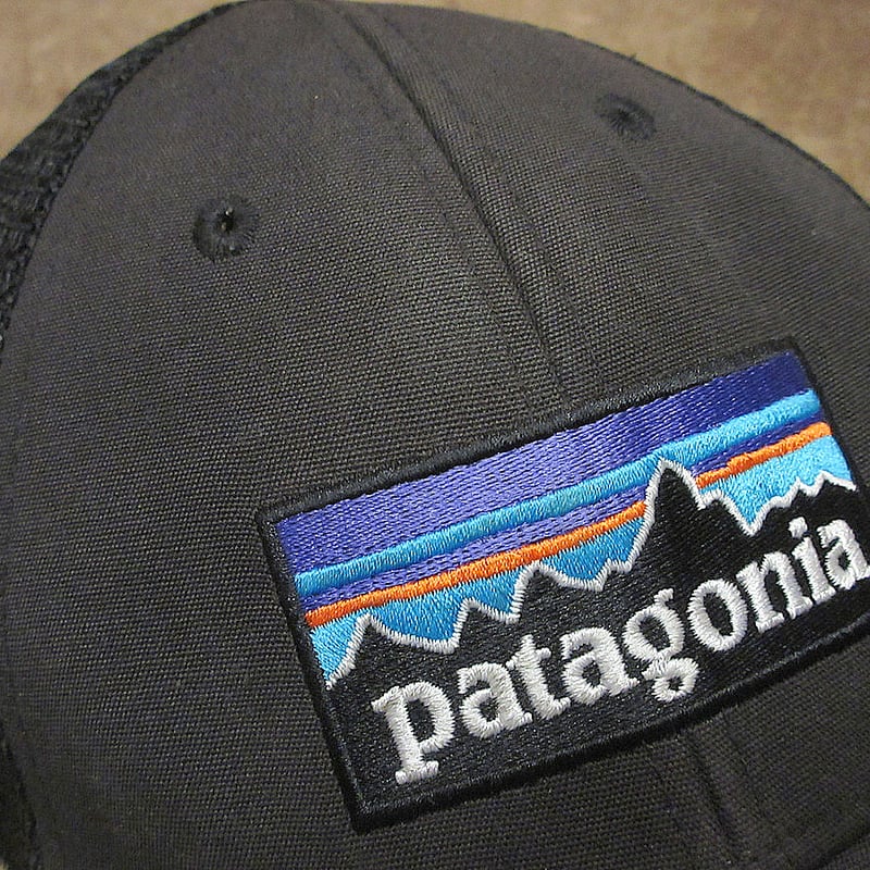 ビンテージ○Patagonia ロゴ刺繍スナップバックメッシュキャップ