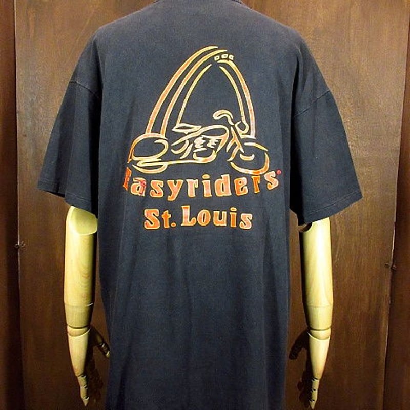 ビンテージ90's○Easyriders 両面プリントTシャツ黒 Size L○200801n