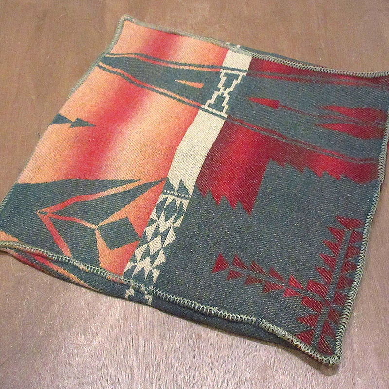 ビンテージ○Ralph Laurenネイティブ柄ウールクッションカバー