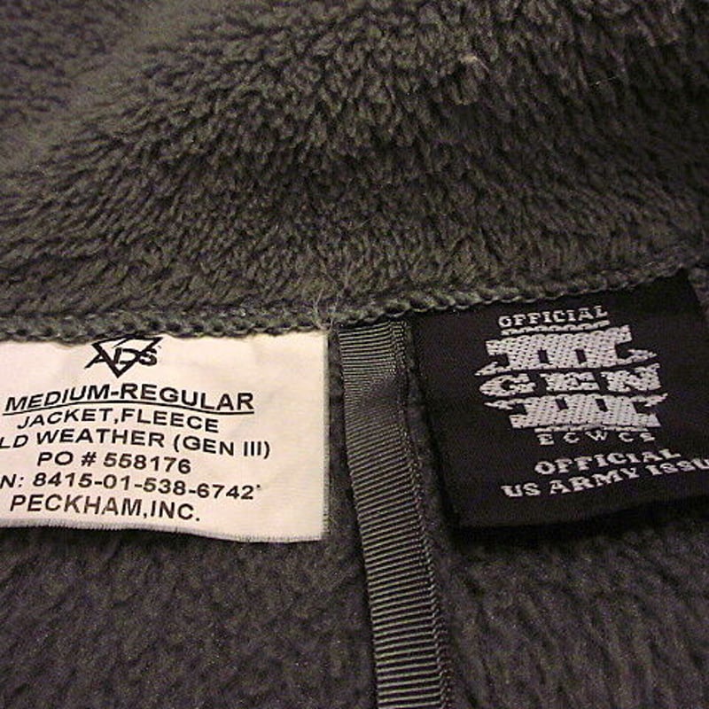 U.S.ARMY ECWCS GEN3 Level3ジップアップフリースジャケットsize M...