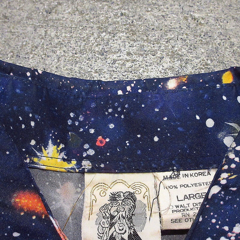 ビンテージ70's○KENNINGTONディズニーファンタジアプリント長袖シャツ
