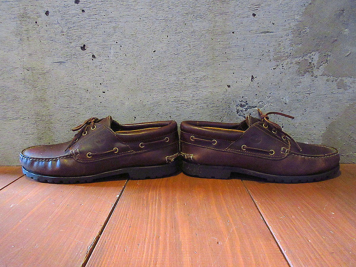 ビンテージ80's90's○Timberlandスリーアイレットクラシックラグデッキ