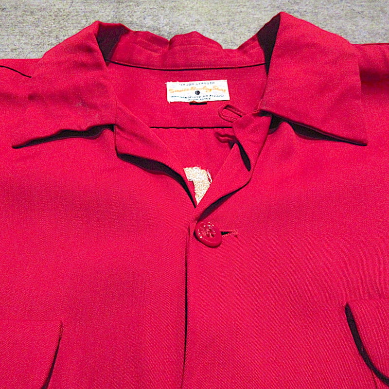 ビンテージ50's○Service Bowling Shirt刺繍入りレーヨンボウリング