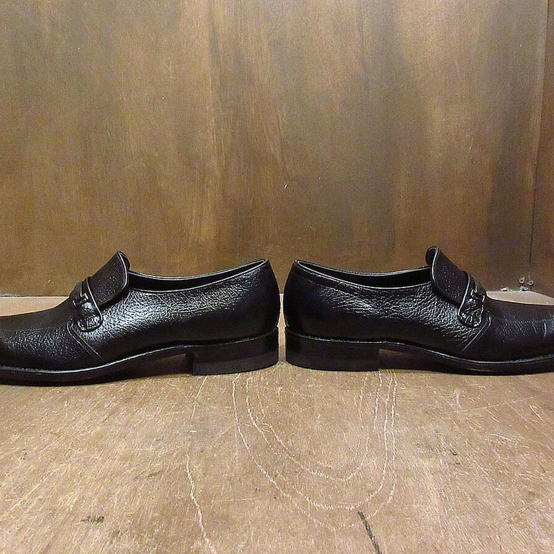 ビンテージ70's80's○DEADSTOCK WINTHROPレザーローファー黒10B○21