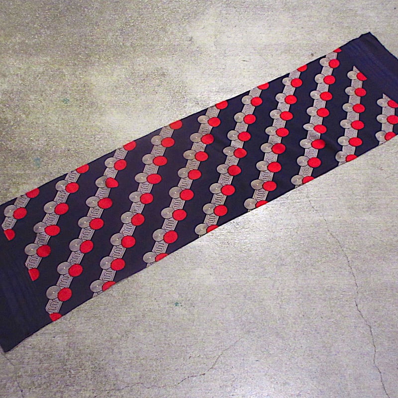 ビンテージ~40's○幾何学模様レーヨンストール○250426m4-scfジオ