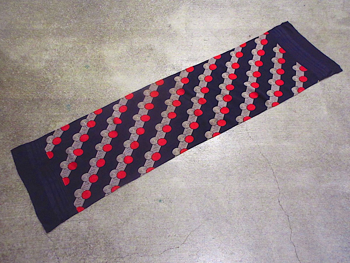 ビンテージ~40's○幾何学模様レーヨンストール○250426m4-scfジオ