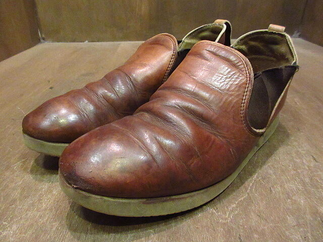 ビンテージ80's90's○RED WINGプリント羽根タグロメオブーツ茶 ビンテージ80's90's○RED WINGプリント羽根タグロメオブーツ茶