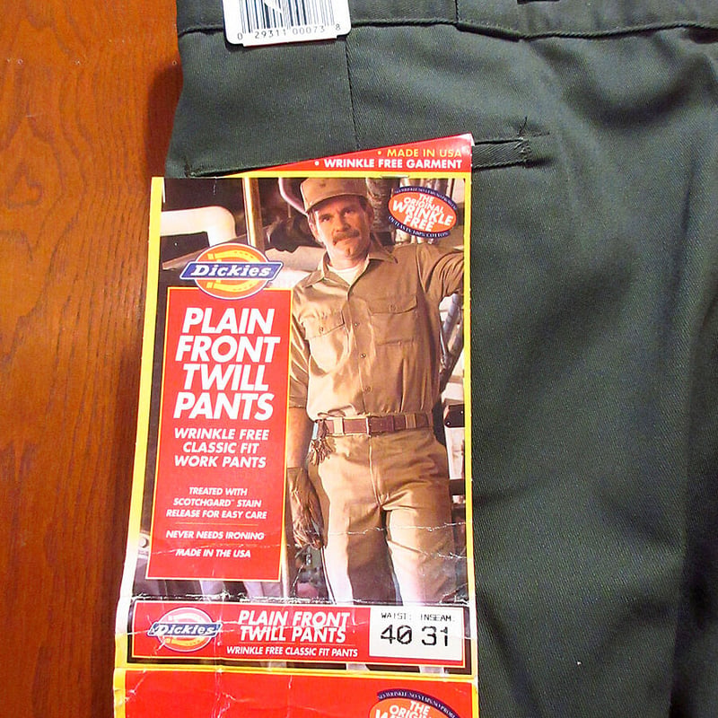 ビンテージ90's○DEADSTOCK Dickies S874T ワークパンツ深緑 表記W4