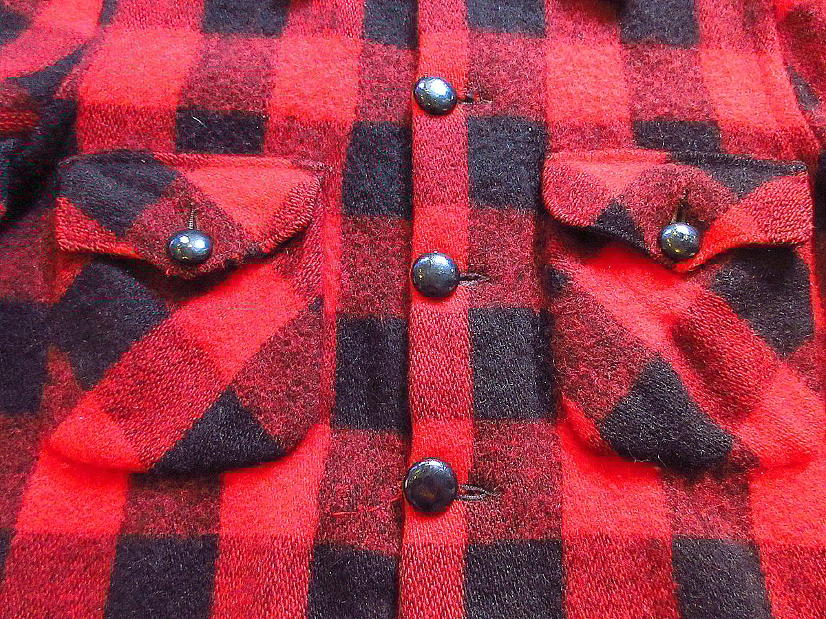 ビンテージ50's○MONARCHバッファローチェックウールシャツ ビンテージ50's○MONARCHバッファローチェックウールシャツ