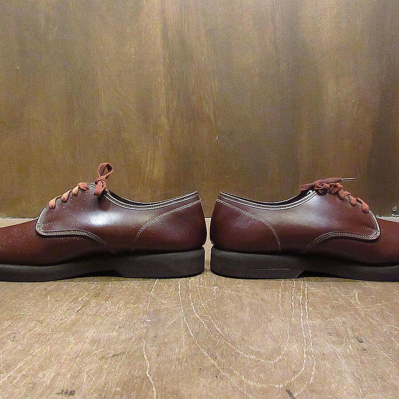 ビンテージ70's○DEADSTOCK CITY CLUBプレーントゥシューズ赤茶 ビンテージ70's○DEADSTOCK CITY CLUBプレーントゥシューズ赤茶