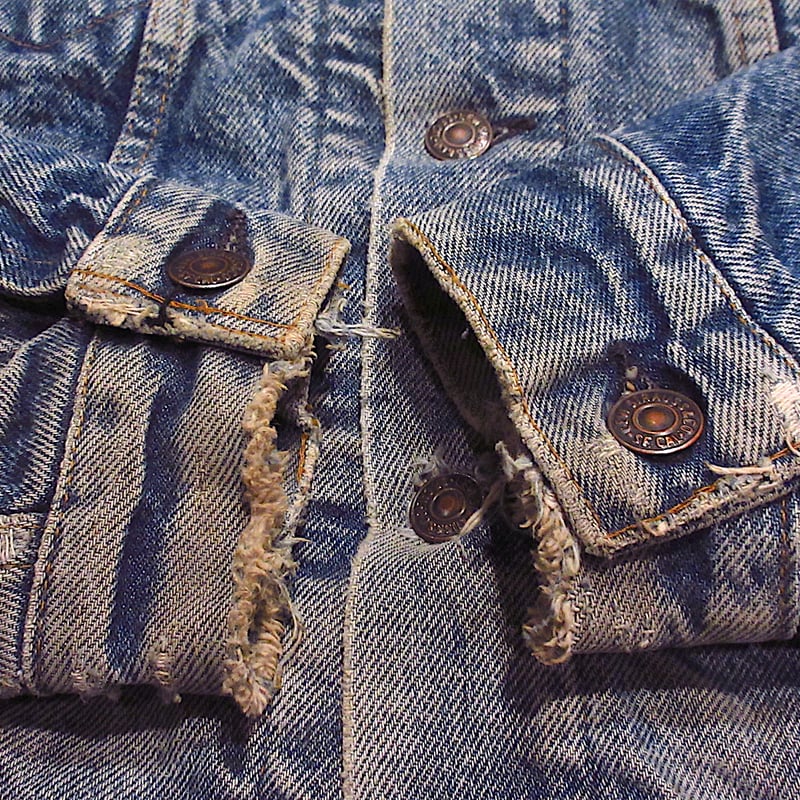 ビンテージ80's○Levi's 70401-0818裏地チェックデニム ビンテージ80's○Levi's 70401-0818裏地チェックデニム