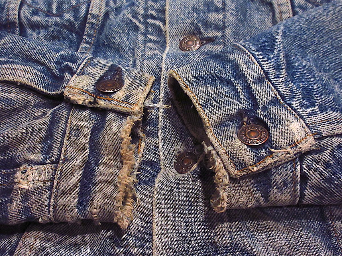 ビンテージ80's○Levi's 70401-0818裏地チェックデニム ビンテージ80's○Levi's 70401-0818裏地チェックデニム
