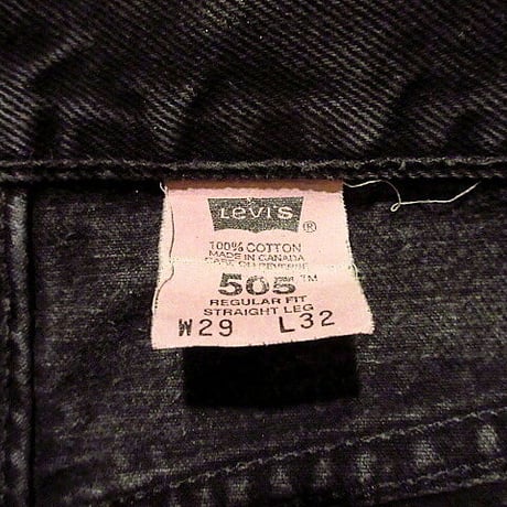 ビンテージ90's●MADE IN CANADA Levi's 505ブラック W72cm●201225s5-m-pnt-jns-w28 リーバイスデニムジーンズ古着