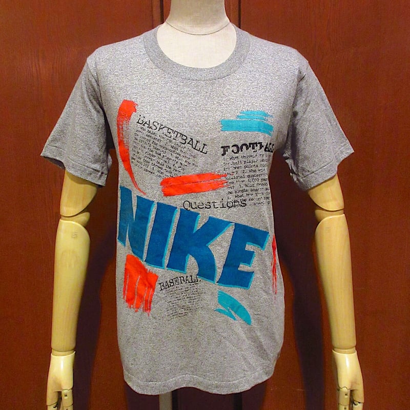 nike ナイキ 80's テニス ポロシャツ ビンテージ Nike 紺タグ 80年代 ヴィンテージポロシャツ 青 グレー Lサイズ