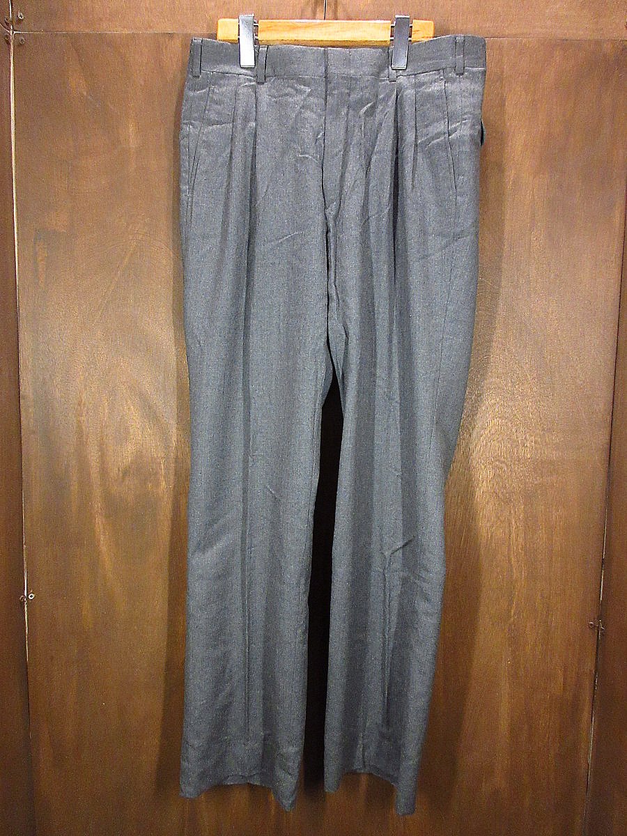 ビンテージ70's○nordstromツータックウールスラックスグレー ビンテージ70's○nordstromツータックウールスラックスグレー