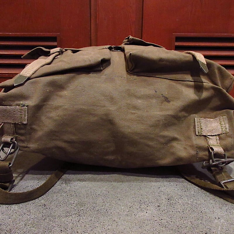 ビンテージ○チェコ軍キャンバスバックパック○220915c6-bag-bp
