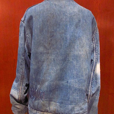 ビンテージ60's●裏地ブランケット付きデニムジャケットsize 42●250111m3-m-jk-dnmボロアウターメンズ古着