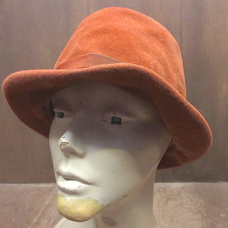 ビンテージ60's○レディースフェルトハット○260218z1-w-ht-flt帽子