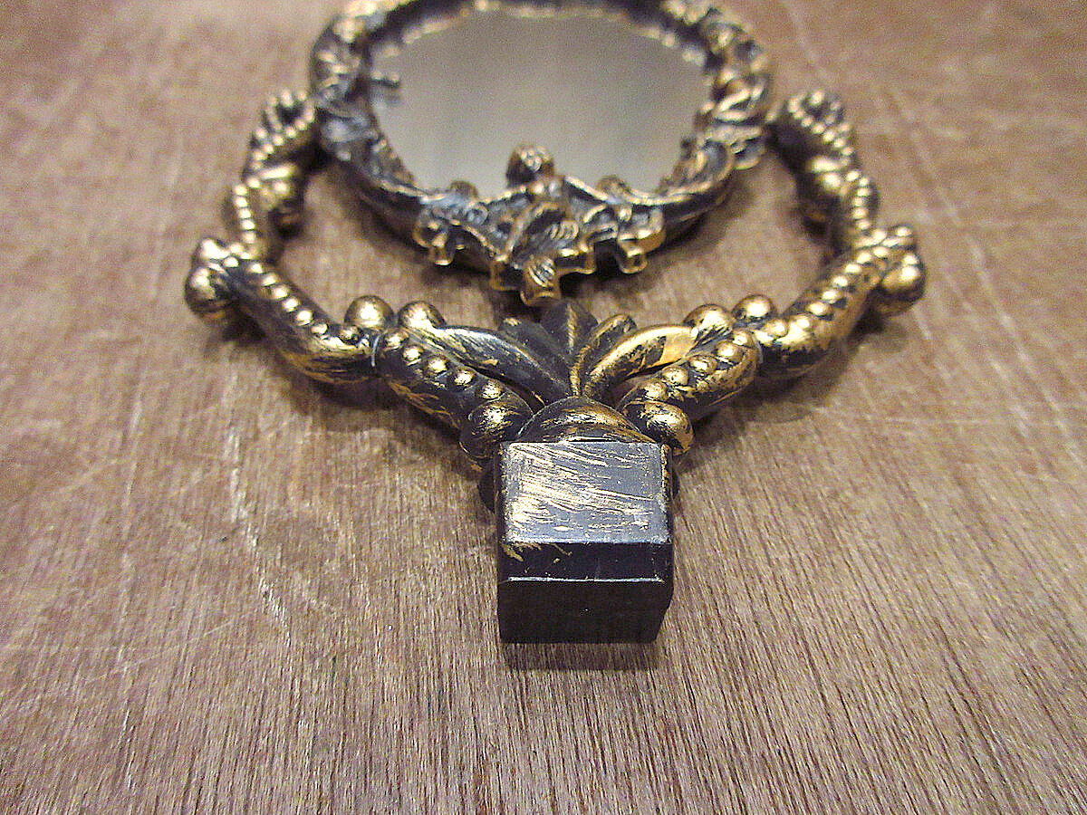 ビンテージ○リップホルダー付きプラスチックミラースタンド○231012j6