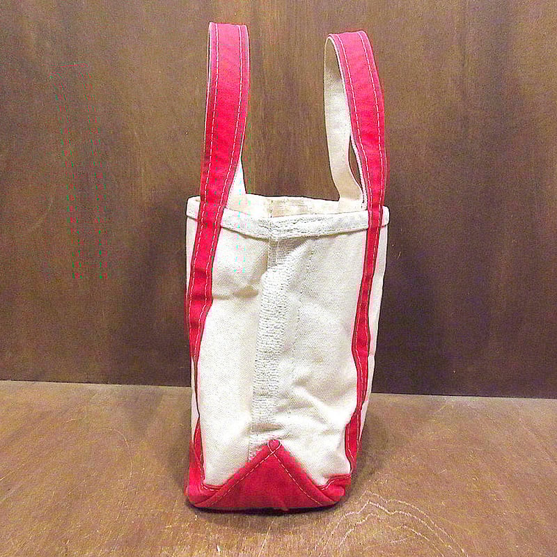 L.L.Bean○キャンバストートバッグ白×赤size S○230227k4-bag-tt