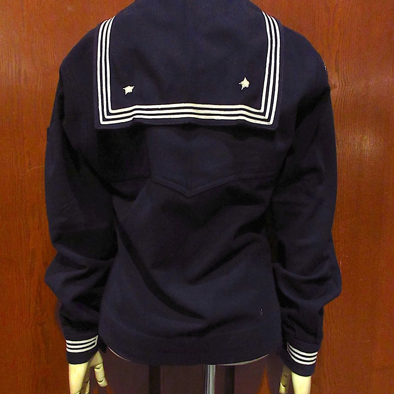 ビンテージ40's50's○U.S.NAVYウールセーラーシャツ紺○231215m2-m-ls...