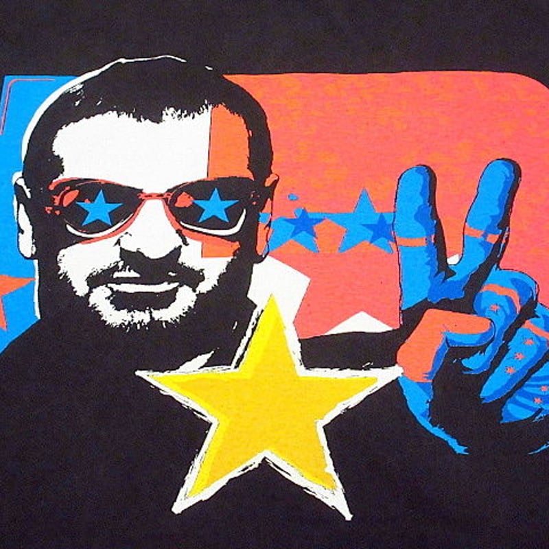 ビンテージ2000's○Ringo Starr 2001年ツアーTシャツ黒 Size XL○2