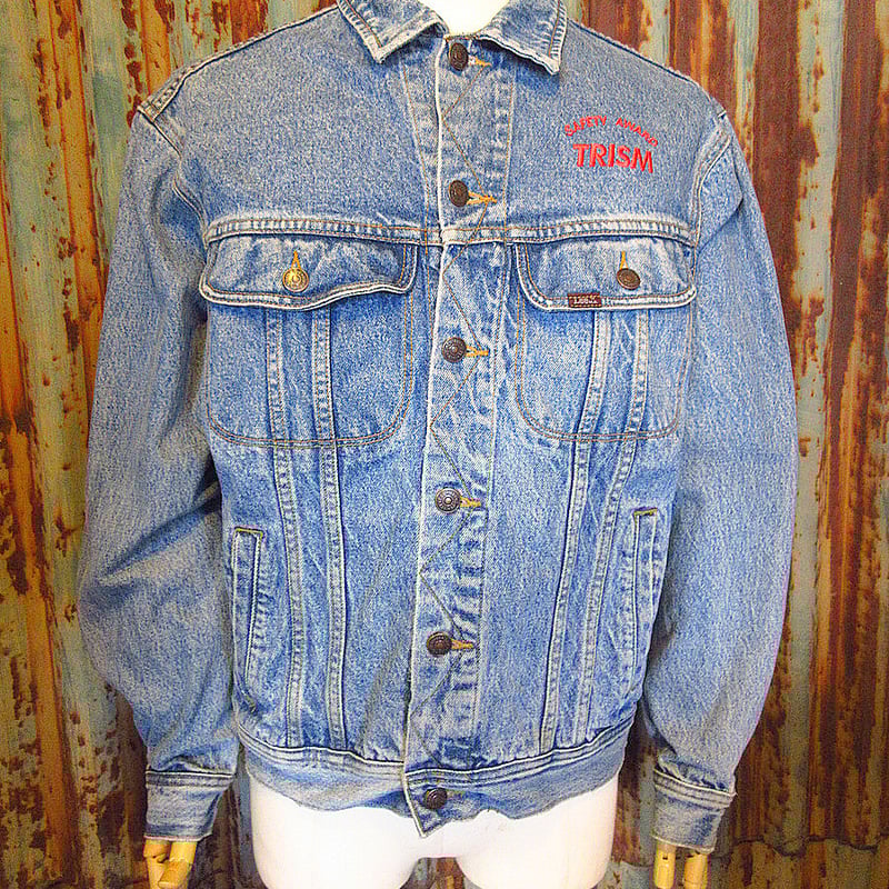 ビンテージ90's○Lee刺繍入りデニムジャケットsize M○231217j4 ビンテージ90's○Lee刺繍入りデニムジャケットsize M○231217j4