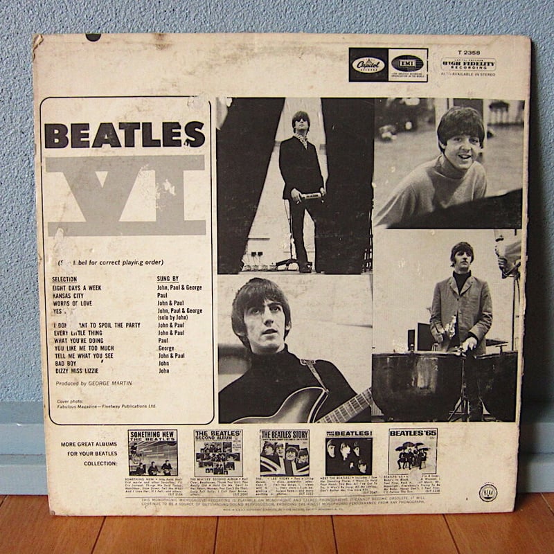 The BEATLES VI ビートルズVIアナログLPレコード Beatles VI / The Beatles【カナダ盤(モノラル)】 - レコード評議会