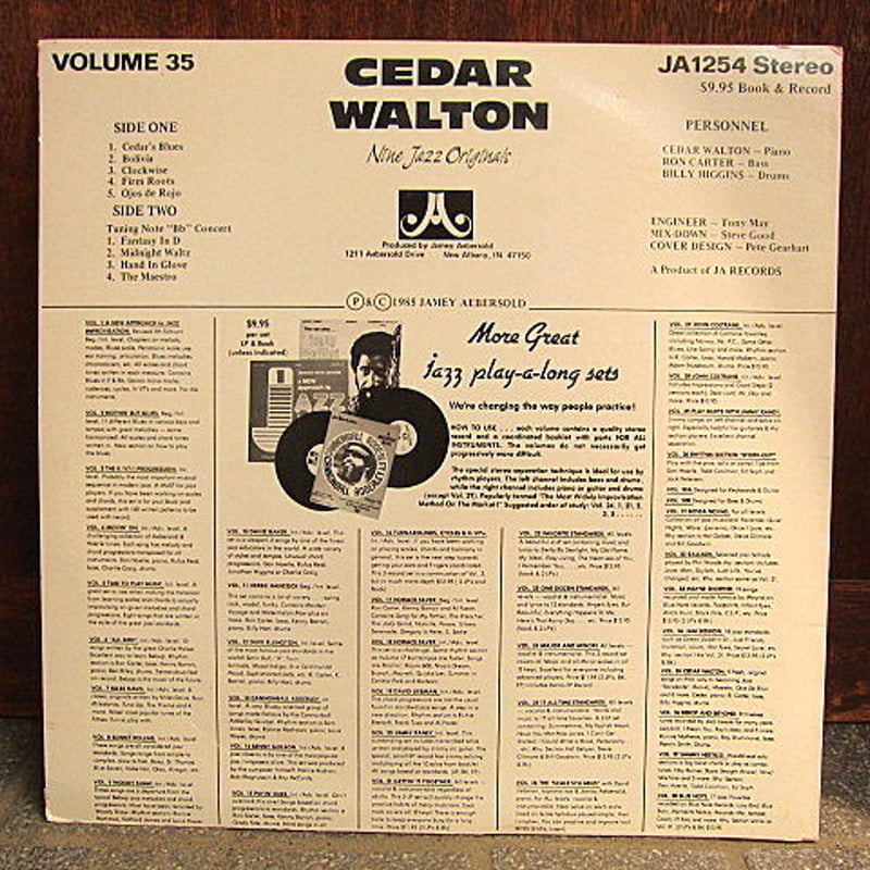 Jamey Aebersold○CEDAR WALTON VOLUME 35 Nine Jaz