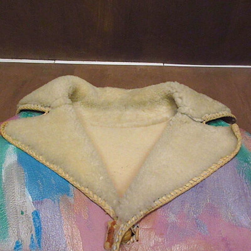 ビンテージ70's○North Beach Leatherハンドペイントムートン ビンテージ70's○North Beach Leatherハンドペイントムートン
