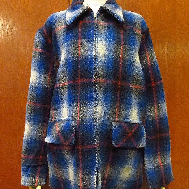 ビンテージ40's○MONTGOMERY WARDチェックウールカーコート○231207i2-
