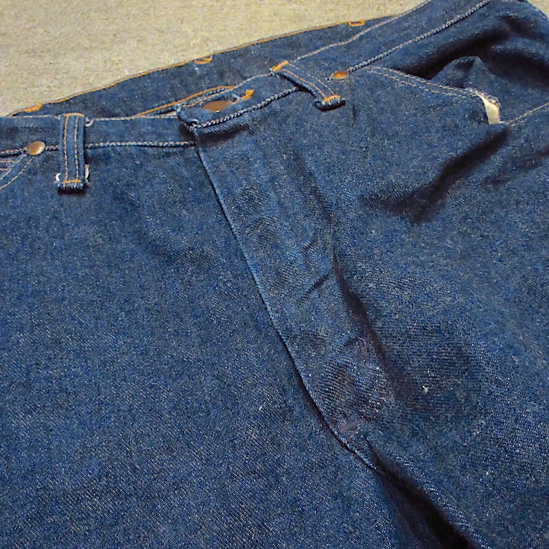 70's Wrangler 13MWZ VINTAGE 真紺 USA製 ほぼデッドストック 濃紺 70s USA製 ラングラー 13MWZ デニム