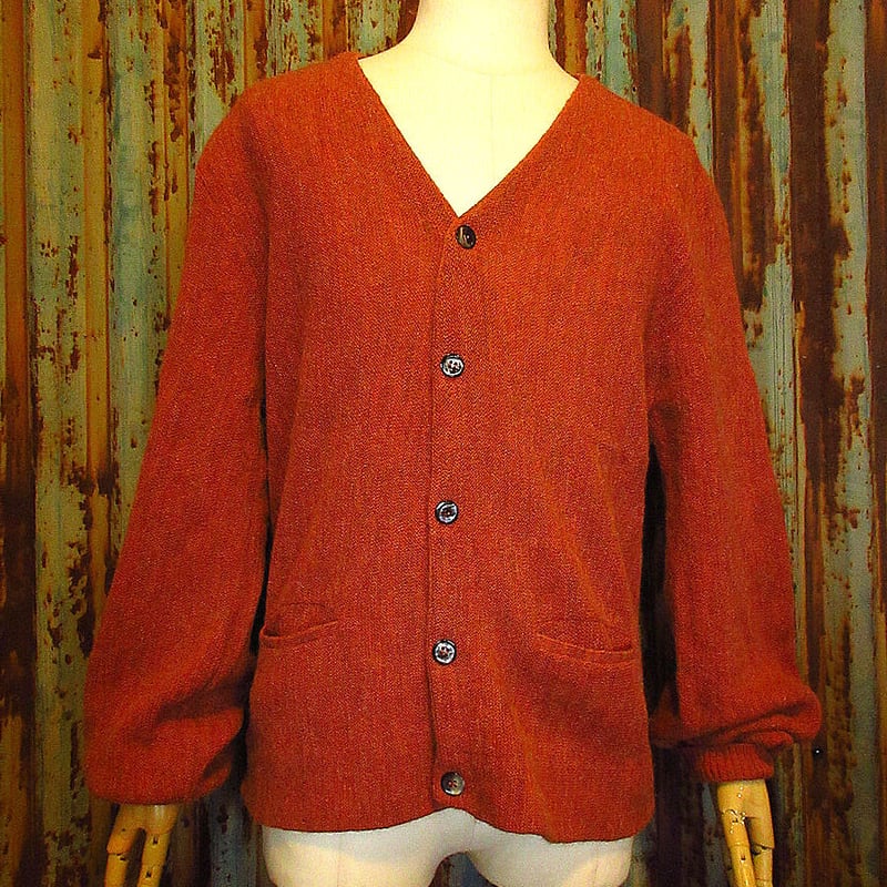 ビンテージ60's70's○Jockeyカーディガンレンガsize M○230922k2 ビンテージ60's70's○Jockeyカーディガンレンガsize M○230922k2