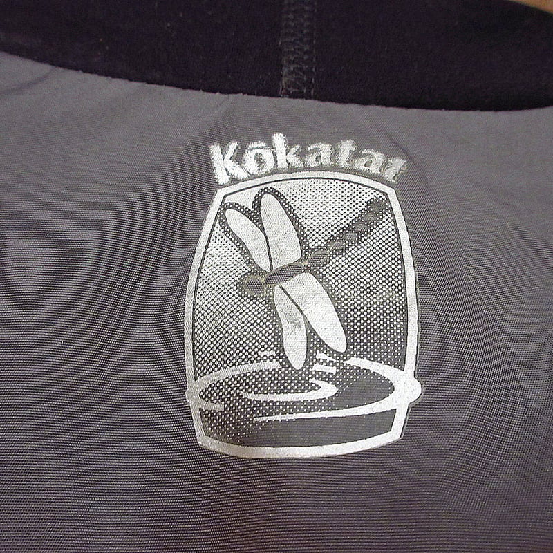 Kokatatナイロンカヤックジャケット黒×グレー×山吹色size L○240208j7