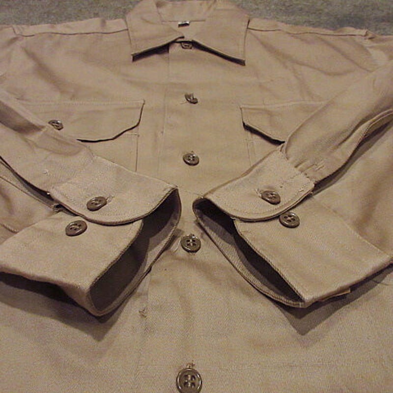 40's US ARMY OFFICERS シャツ マチ付き US 古着 40's US ARMY