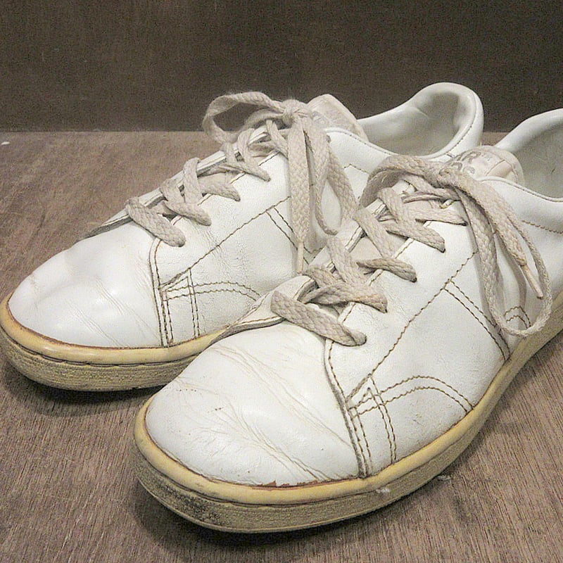 ビンテージ80's○STAR TREDSレザーテニスシューズ白○250228j6-m-snk-