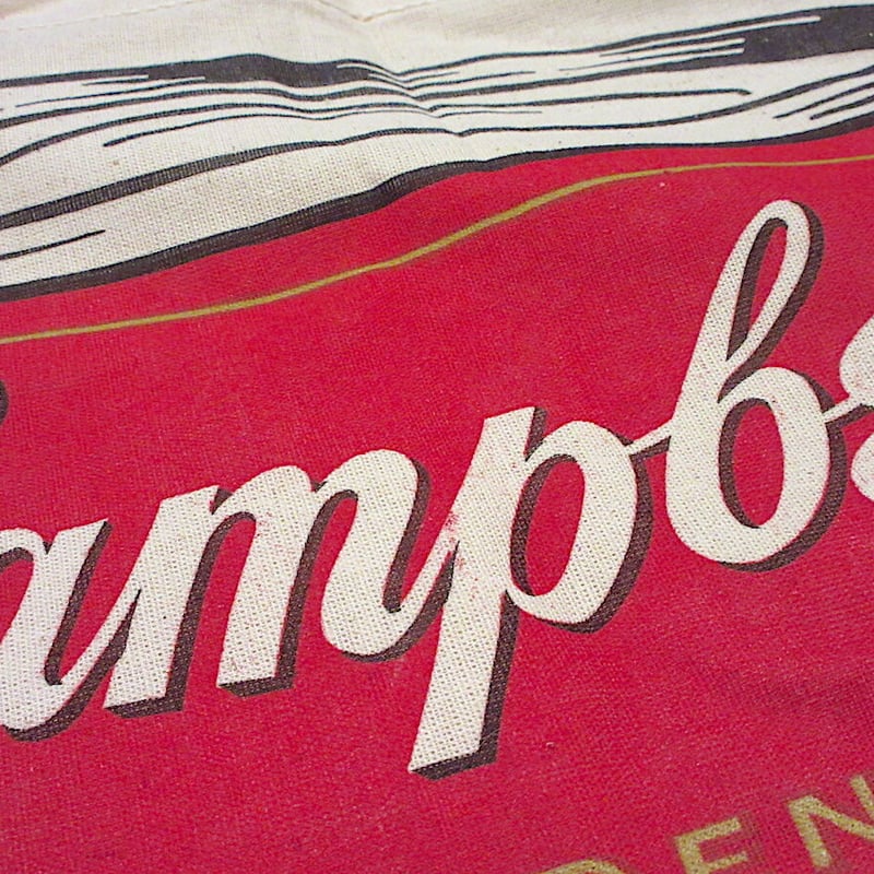 ビンテージ○Campbell's SOUP大判プリント巾着バッグB○211111r5-bag-