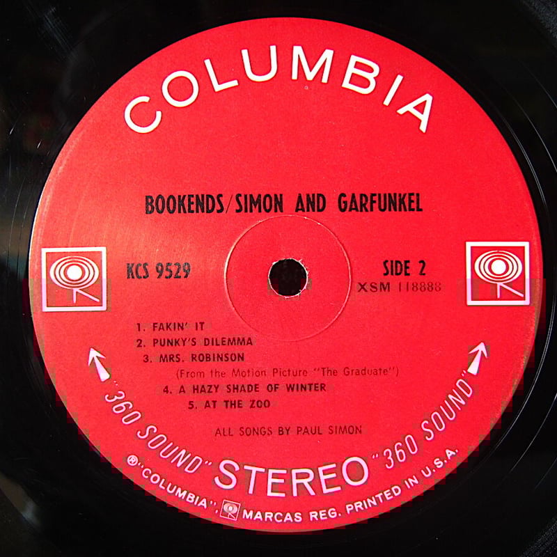 SIMON & GARFUNKEL○BOOKENDSシュリンク付きCOLUMBIA KCS 9