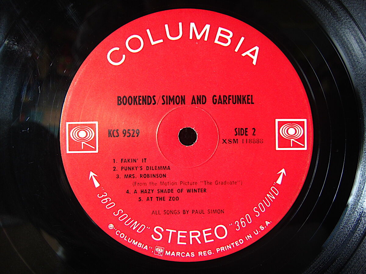 SIMON & GARFUNKEL○BOOKENDSシュリンク付きCOLUMBIA KCS 9