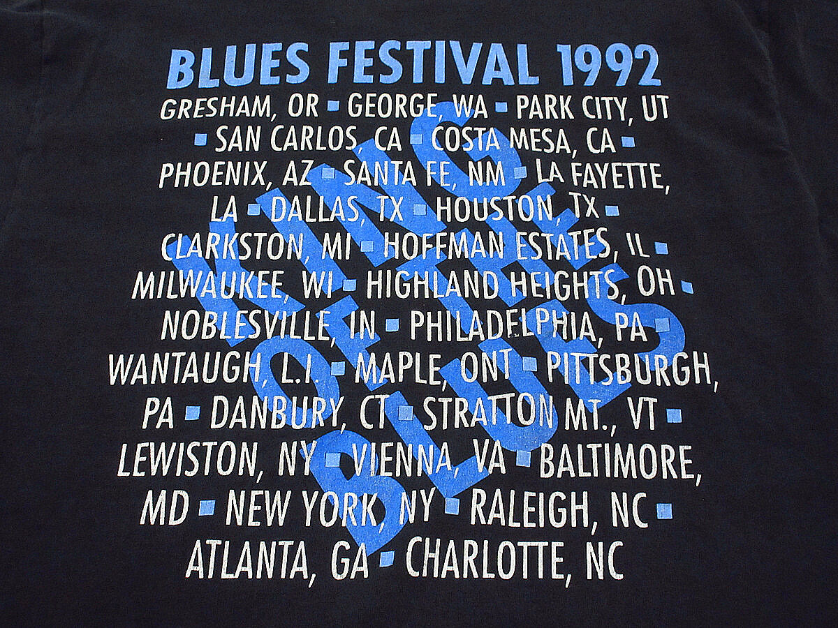 ビンテージ90's○B.B.KING BLUES FESTIVAL 1992プリントTシャツ黒