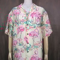 ビンテージ90's○Patagoniaヤシの木タグ コットン総柄ハワイアンシャツ