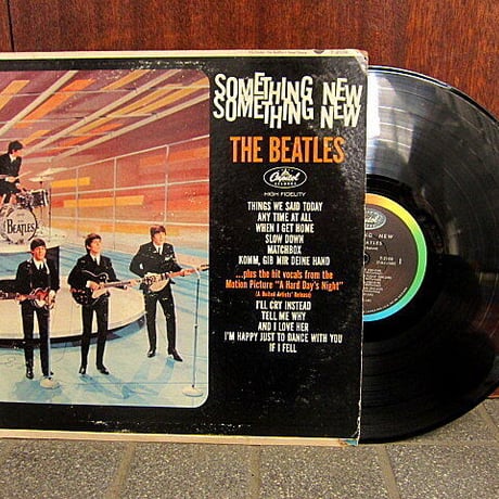 THE BEATLES●SOMETHING NEW Capitol Records T-2108●201107t1-rcd-12-rkレコードUS盤米LP 64年ロックキャピトルレインボー