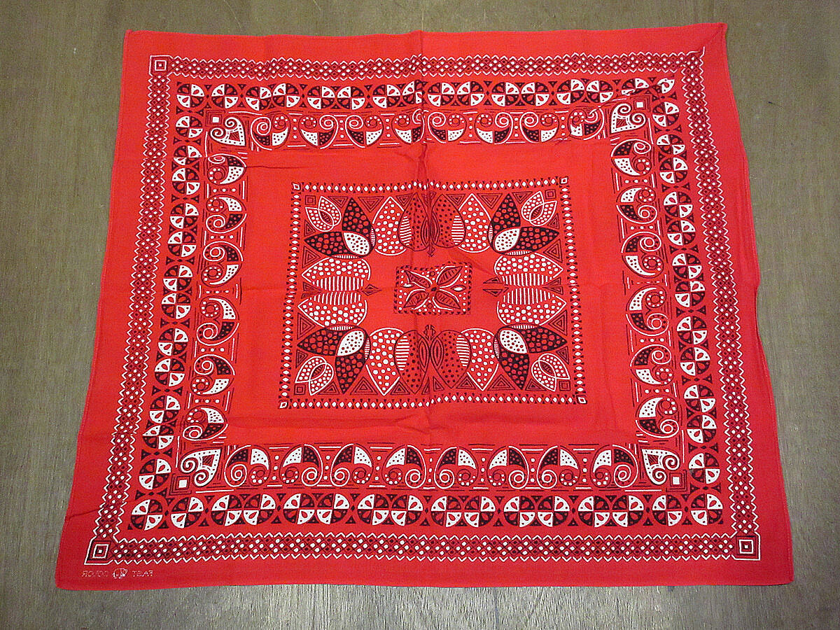 希少 40s 下鼻 ゾウ 両耳 ドット バンダナ FAST COLOR 大判