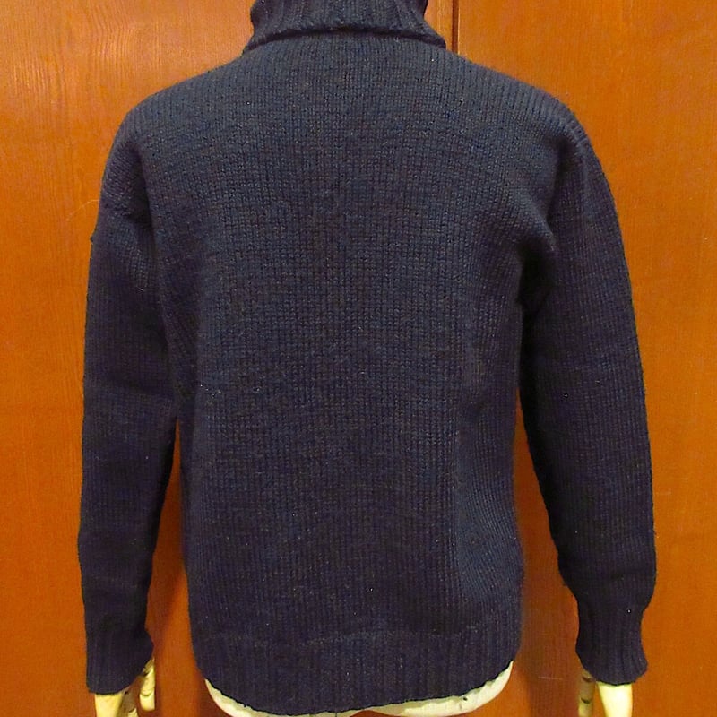 ビンテージ40's○BUNDLES FOR AMERICAタートルネックセーター濃紺○2203