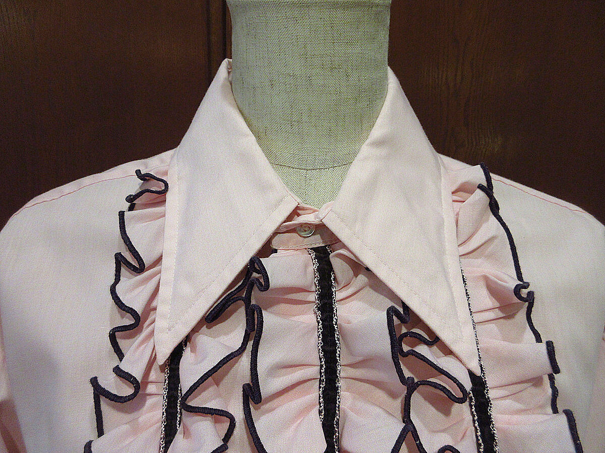美品】70s Palm Beach フリルシャツ ヴィンテージ レアフリル 