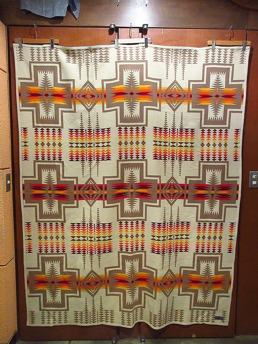 ビンテージ30's40's○PENDLETON Beaver Stateネイティブウールブラン