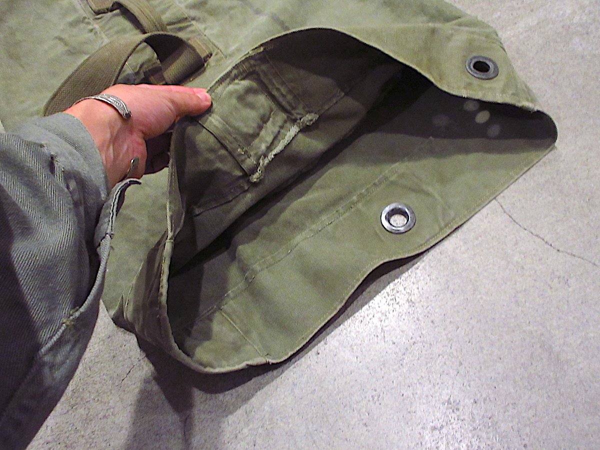 ビンテージ40's○ミリタリーステンシル入りキャンバスダッフルバッグ